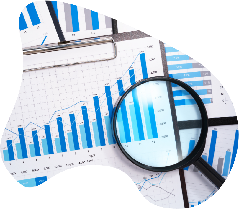 Dashboard with charts and graphs